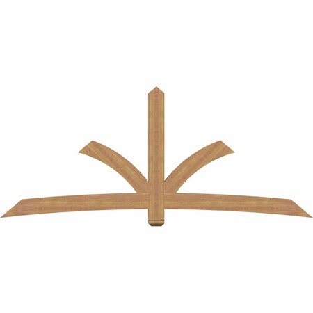 Ekena Millwork Davenport Timber Gable Bracket, Western Red Cedar, 108"W x 45"H x 3 1/2"D x 5 1/2"F, 10/12 Pitch GBW108X45X0406DAV00SWR